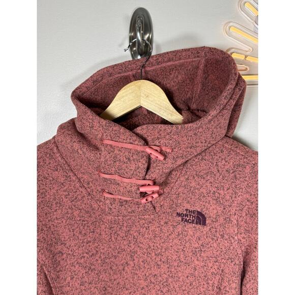 The North Face Pink Red Women’s Crescent  Hooded Sweater M Hiking Outdoors - Picture 2 of 8